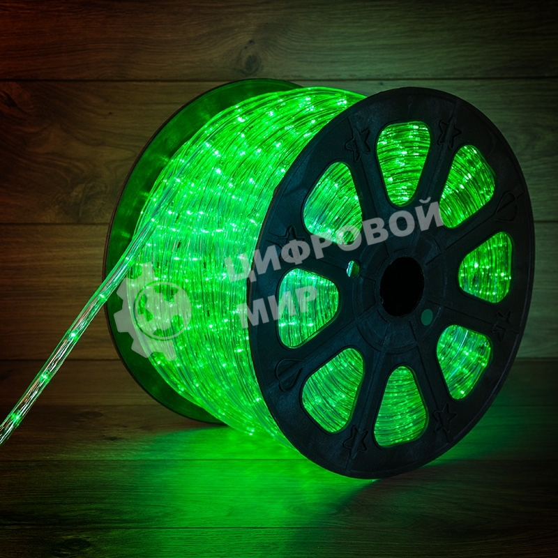 Дюралайт Neon-night LED, постоянное свечение (2W) - зеленый, 36 LED/м, бухта 100м