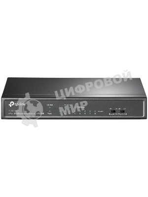 Коммутатор TP-Link 8-Port 10/100Mbps Unmanaged Switch with 4-Port PoE, metal case, desktop mount, PoE budget 41W.