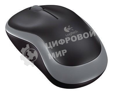 Мышь беспроводная Logitech M185 серый/черный, 1000 dpi, радиоканал, USB, кнопки - 3