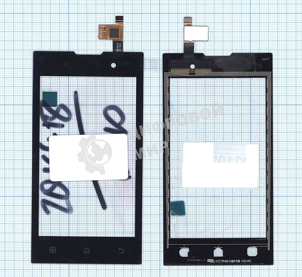 Сенсорное стекло (тачскрин) для Fly IQ4418 ERA Style 4, черное