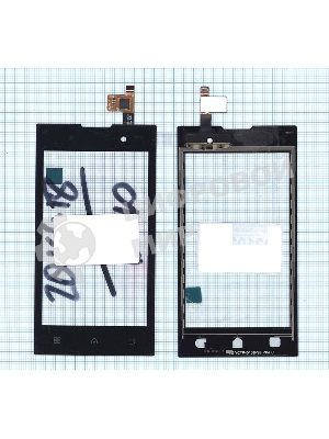Сенсорное стекло (тачскрин) для Fly IQ4418 ERA Style 4, черное