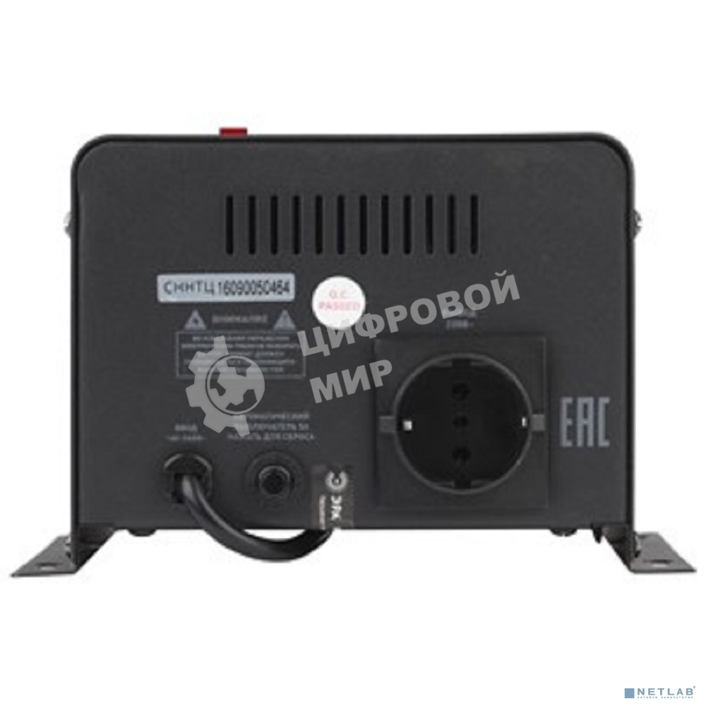 Стабилизатор напряжения ЭРА СННТ-500-Ц, черный