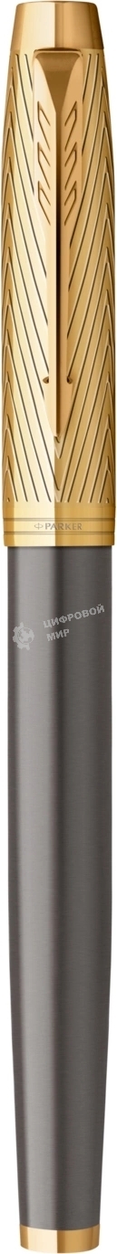 Ручка роллер Parker IM Premium Pioneers T329 (2200955) Arrow Grey GT, F, черные чернила, подарочная коробка