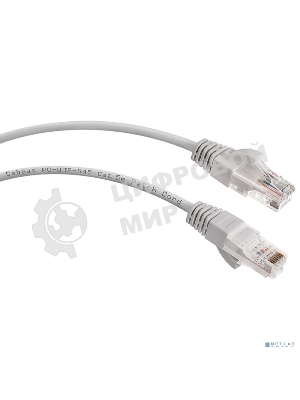 Патч-корд UTP Cabeus PC-UTP-RJ45-Cat.5e-1.5m, cat. 5e, 1.5 м, неэкранированный, серый