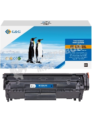 Картридж лазерный G&G GG-Q2612XL черный (6000стр.) для HP LJ 1010/1012/1015/1018/1020/1022/1022n/1022nw/3015/3020