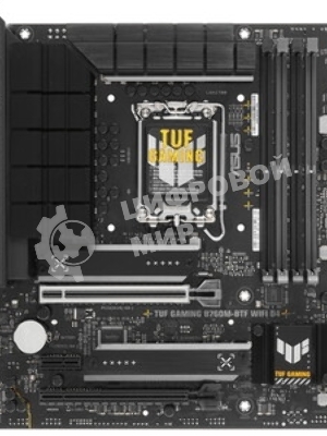 Материнская плата ASUS TUF GAMING B760M-BTF WIFI, LGA 1700, Intel B760, 4xDDR5, 4xSATA, 3xM.2, 1xPCIe 5.0 x16, 1xPCIe 4.0 x4, 1xPCIe x1, 1xDP, 1xHDMI, 1x 2.5Gb LAN, 1xUSB-A 3.2 Gen 2, 2xUSB-A 3.2 Gen 1, 4xUSB 2.0, 1xUSB-C 3.2 Gen 1, 1xUSB-C 3.2 Gen 2, 1xUSB-C 3.2 Gen 2x2, 3x3.5 мм, 7.1, mATX