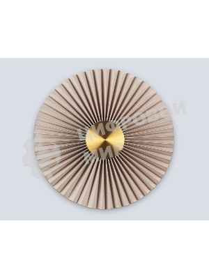 Настенный светильник Ambrella light LH72643 BR/WH латунь/бежевый 6W 3000K D300*100