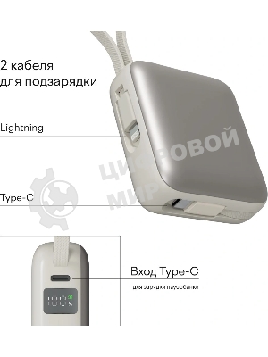 Мобильный аккумулятор Magssory PBN005 10000mAh 22.5W 3A USB-C титановый
