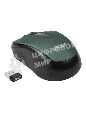 Мышь беспроводная Acer OMR135 зеленый, 1000 dpi, радиоканал, USB, кнопки - 3