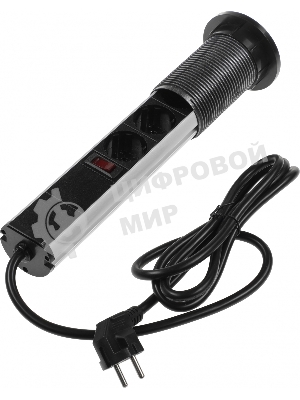 Сетевой разветвитель Premier 3R USB 1.8м (3 розетки) серый (коробка)