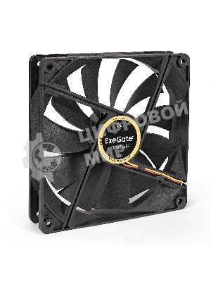 Вентилятор для корпуса ExeGate EX14025S3P черный, 140 мм, 1200 об/мин, 24 дБ, 3 pin