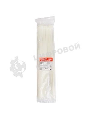 Хомут-стяжка кабельная нейлоновая Rexant 450 x4,8 мм, белая, упаковка 100 шт.