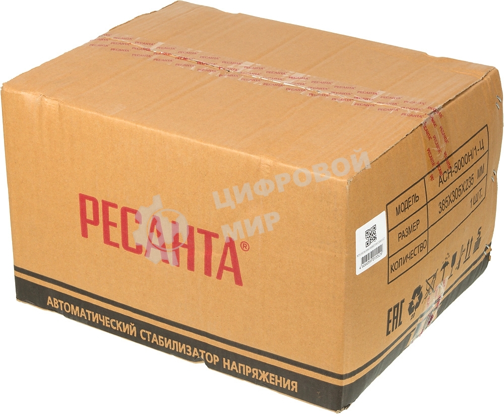 Стабилизаторы напряжения Ресанта АСН-5 000 Н/1-Ц 63/6/16 Стабилизатор Lux 220В±8%, Габариты 260х155х310, Вес 8кг