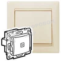 Переключатель Valena Classic DIY на 2 направления с подсветкой, Слоновая кость