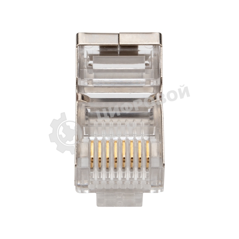 Разъем сетевой Rexant LAN на кабель, штекер 8Р8С (Rj-45), под обжим, в экране, (10 шт.)