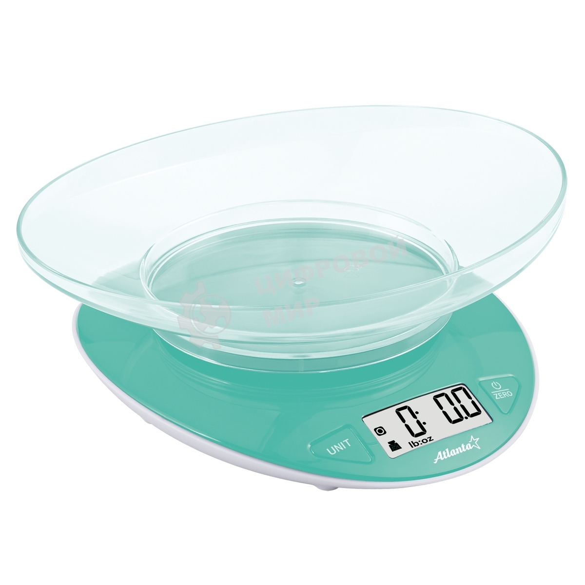 Весы кухонные электронные Atlanta ATH-6199 (green) с чашей