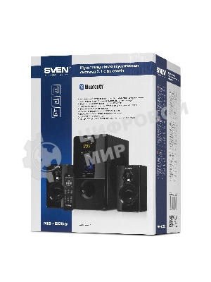 Акустическая система SVEN MS-2050 черный (2x12,5W + Subwoofer 30W, дерево, USB, SD, FM, ПДУ, Bluetooth)