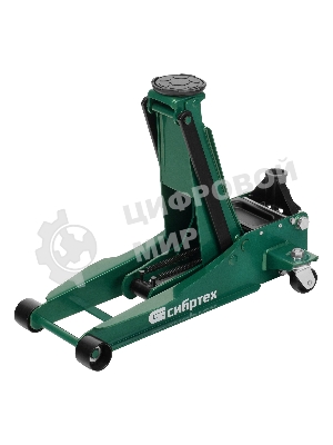 Домкрат гидравлический подкатной Сибртех, 3 т, 85-490 мм, быстрый подъем, низкий подхват, проф.