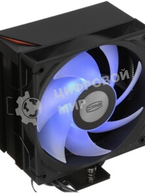 Кулер для процессора PCCooler RT500 BK (240W, 4-pin PWM, LED temp., 152мм, Al/Cu, 5x6мм, 1x120мм, 73.32CFM, 34.9dBA, 2200RPM, S: 1851/1700/1200/115X, AM5/AM4, черный)