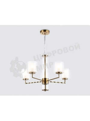 Люстра Ambrella light LH56011/5 BS/FR латунь/белый матовый E14*5 max 40W D640*1260