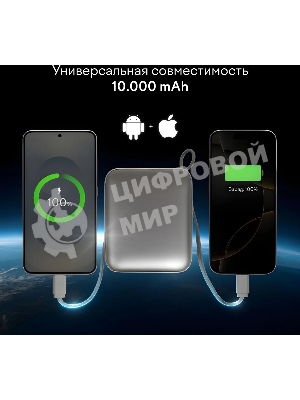Мобильный аккумулятор Magssory PBN005 10000mAh 22.5W 3A USB-C титановый