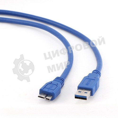 Кабель Gembird/Cablexpert USB 3.0 Pro, AM/microBM 9P, 0.5м, экран, синий