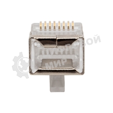 Разъем сетевой Rexant LAN на кабель, штекер 8Р8С (Rj-45), под обжим, в экране, (10 шт.)