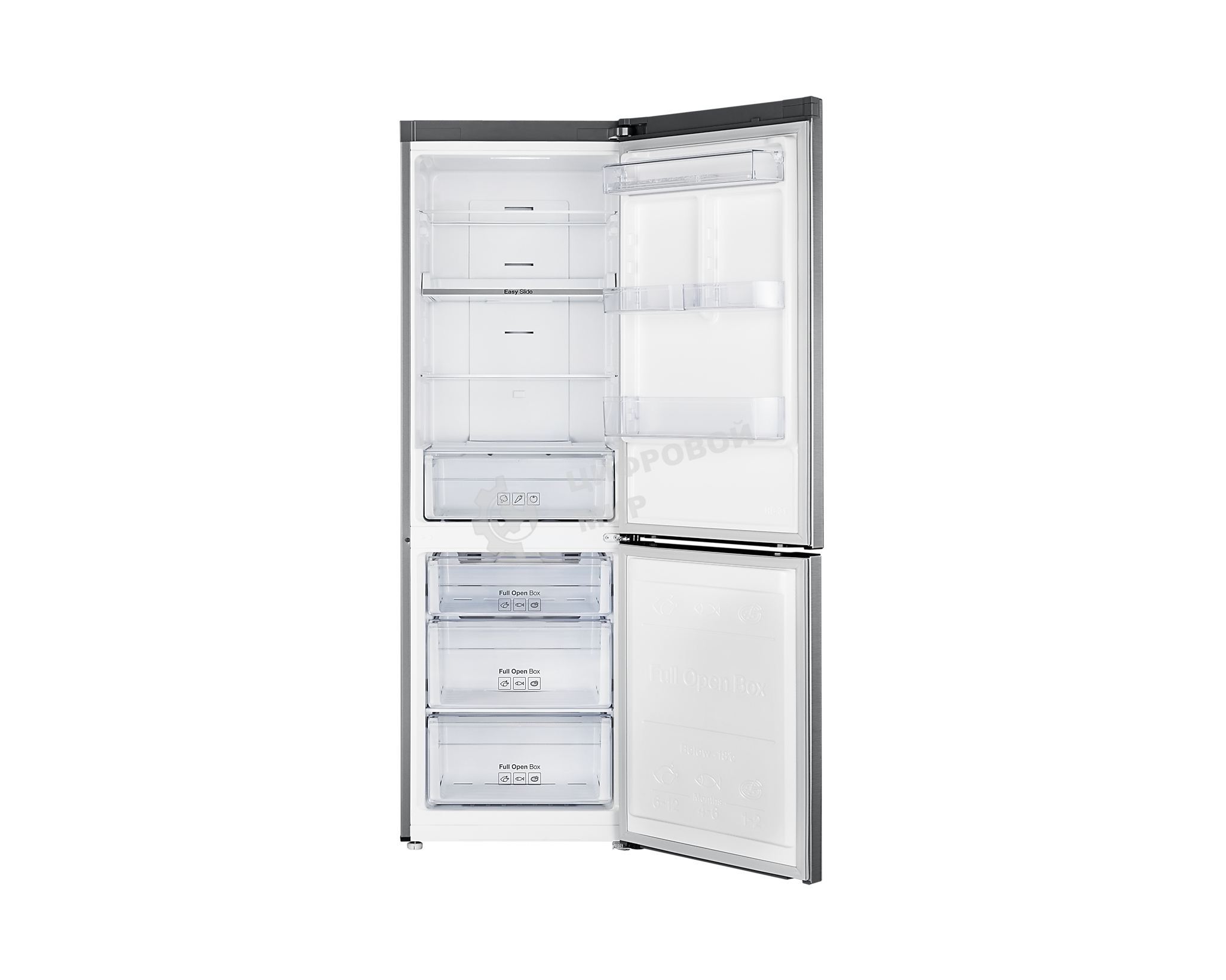 Холодильник Samsung RB33A32N0SA/WT серый двухкамерный инвертер 232/118 л морозилка снизу