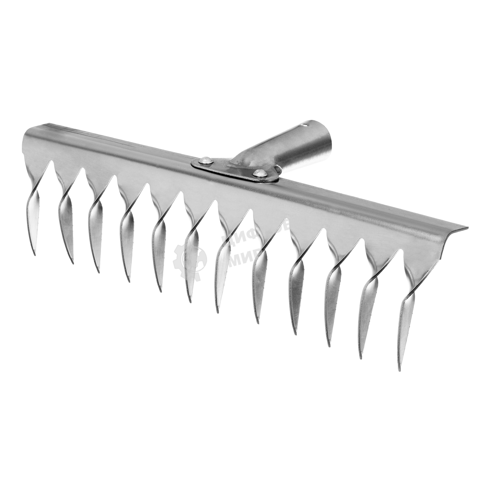 Грабли Сибртех 12-зубые витые, 290 мм, нерж. сталь, без черенка