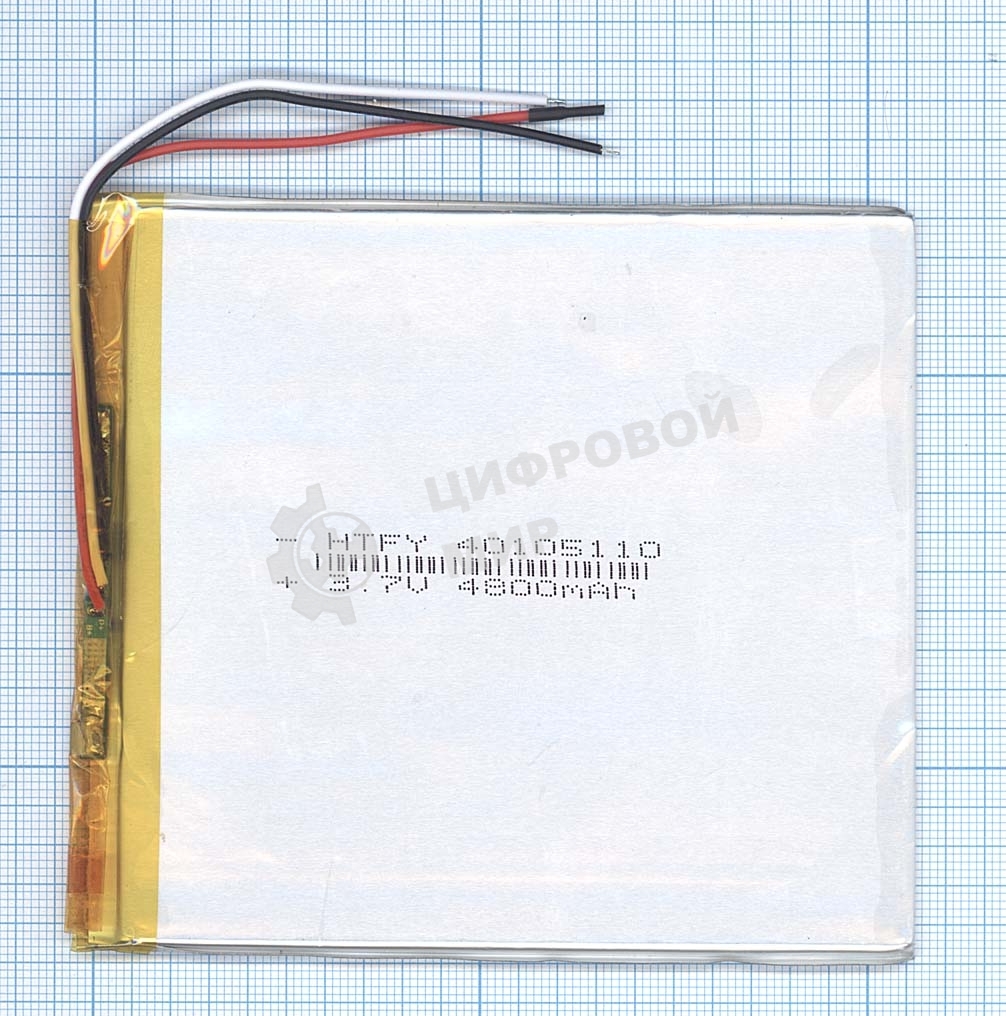 Аккумулятор Li-Pol (батарея) 3x105x110мм 3pin 3.7V/4800mAh