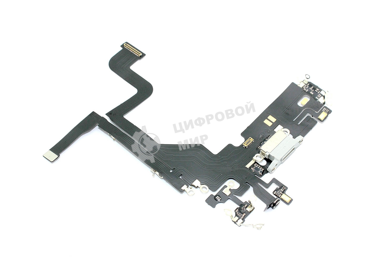 Шлейф с разъемом зарядки и микрофоном для Apple iPhone 13 Pro, белый