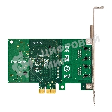 Сетевой адаптер ExeGate EXE-I350-T2v1 (PCI-E x1, порты 2xRJ45 (медные), 10/100/1000Mbps, Gigabit NIC Intel Chipset NHI350AM2)