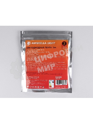 Светодиодная лента Ambrella light GS3101 2835 120Led/ 10W m/ 24V IP20 3000K/ 5000*8*1.2mm (2 конт.)