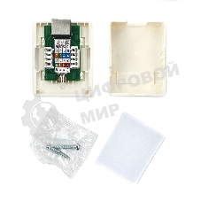 Розетка GEMBIRD NAS212 RJ-45 кат.STP 5e внешняя экранированная 1 порт, 110/Krone