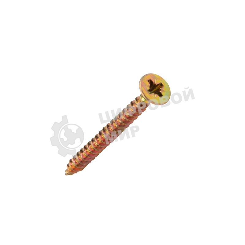 Саморез универсальный Kranz 4.5х50, желтый цинк, короб (200 шт./уп.)