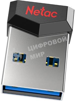 Флешка USB Netac UM81 (NT03UM81N-064G-20BK), 64Gb, USB 2.0, R/W 30/10, черный/красный