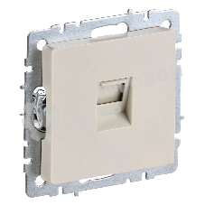 Розетка компьютерная СП RJ45 кат.5E BRITE РК10-БрКр беж. IEK BR-K10-1-K10