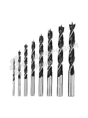 Набор сверл по дереву Sparta,3-4-5-6-7-8-9-10 мм, 8 шт. цилиндрический хвостовик