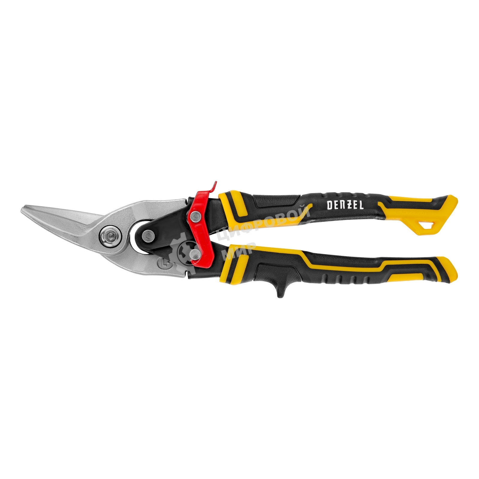 Ножницы по металлу Denzel 270 мм, прямой и левый рез,сталь-СrMo, трехкомп.рук-ки