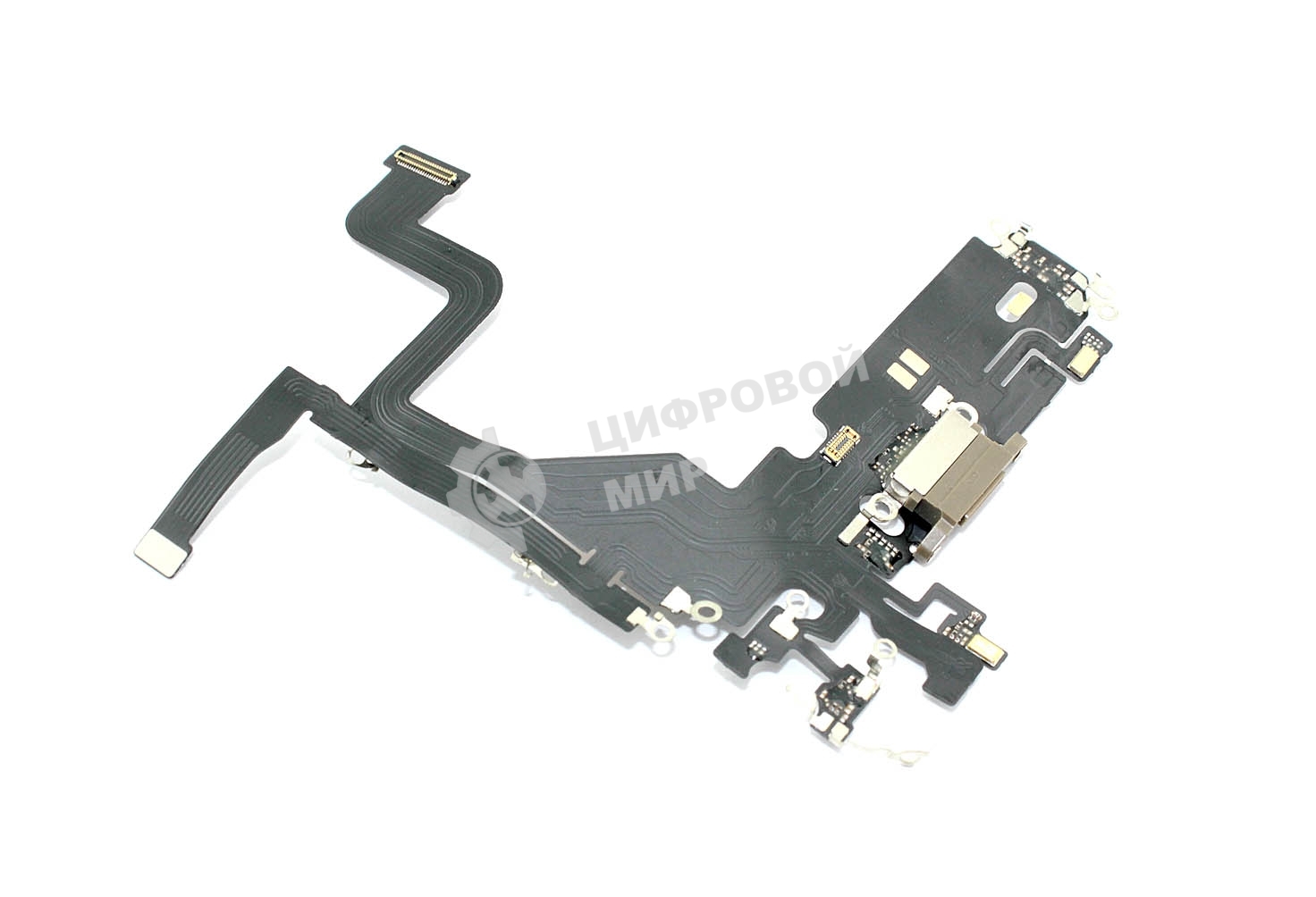 Шлейф с разъемом зарядки и микрофоном для Apple iPhone 13 Pro, золотистый