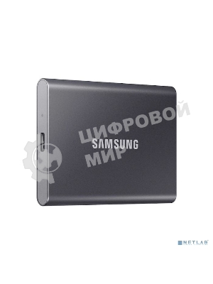 Внешний SSD Samsung T7, 2TB, USB 3.2 Gen 2 Type-C, R/W 1050/1000, титан