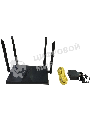 Двухдиапазонный Wi-Fi 6 маршрутизатор AX1800, 1x1000Base-T WAN, 3x1000Base-T LAN, 4 внешние антенны 5 dBi