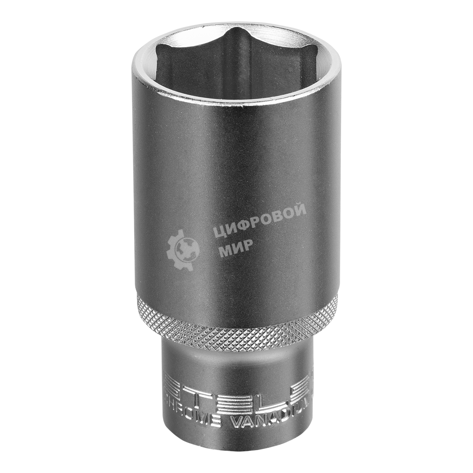 Головка торцевая удлиненная Stels 32 мм, 6-гранная, CrV, под квадрат 1/2