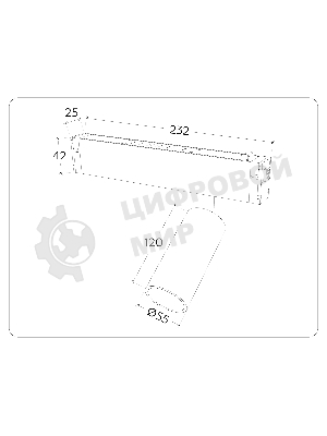 Управляемый светодиодный светильник для шинопровода Magnetic Ambrella light GL1222 BK черный IP20 18W 3000K-6400K 220V 36° D55*120 (Без ПДУ)