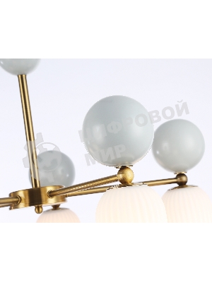 Светильник Ambrella light LH53104/5 BS/GR/FR латунь/серый/белый матовый G9*5 max 28W D650*750