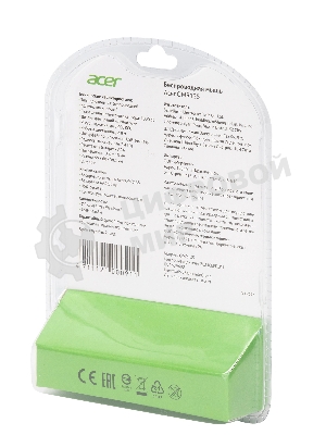 Мышь беспроводная Acer OMR135 зеленый, 1000 dpi, радиоканал, USB, кнопки - 3