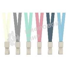 Шнур для пропуска Deli 8352blue 45х1 см нейлон синий (упак.: 12 шт) пластиковый пакет