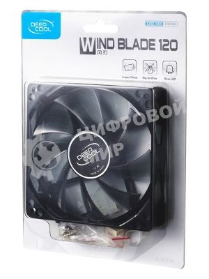 Вентилятор для корпуса DEEPCOOL WIND BLADE 120 черный, 120 мм, 1300 об/мин, 26.6 дБ, 3 pin