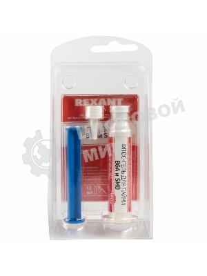 Флюс-гель для пайки Rexant, BGA и SMD, 12 мл, техно-шприц, блистер