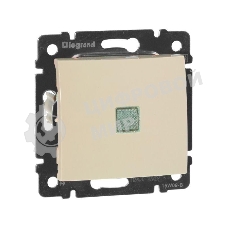 Выключатель Legrand 774310 Valena 10А c подсветкой, сл. кость